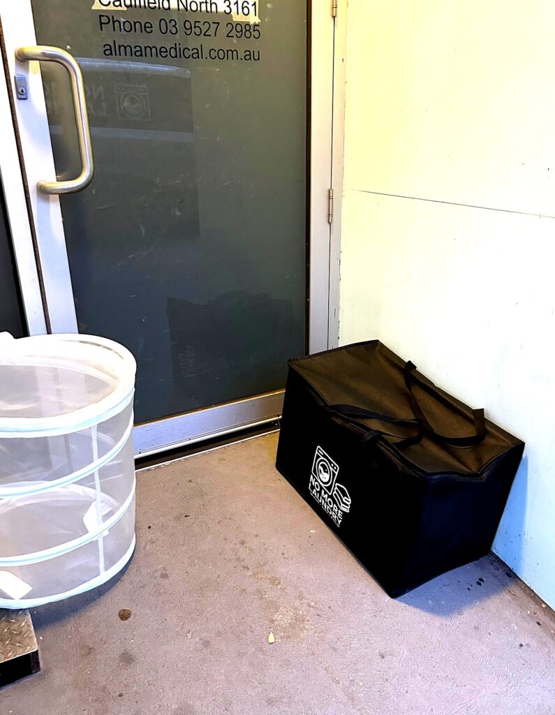 Towel laundry pickup from Melbourne wellness clinic
